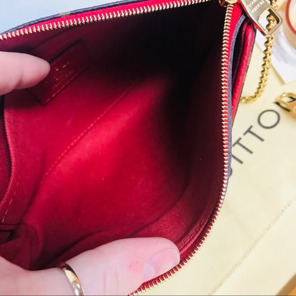 Louis Vuitton Pallas Clutch MNG Cerise Handbag New - Picture 8 of 8